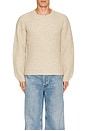 view 3 of 3 Aidan Chunky Crew Sweater in Oatmeal