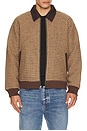 view 4 of 5 Plaid Bomber Jacket in Chocolate