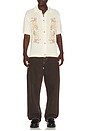view 3 of 5 Anderson Embroidered Camp Shirt in Ivory Combo