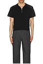 view 3 of 3 Mesh Shoulder Sweater in Black