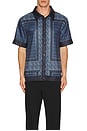 view 4 of 4 Foulard Print Buttondown Shirt in Navy Combo