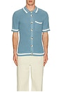 view 3 of 3 Varsity Buttondown Shirt in Blue & White