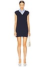 view 1 of 4 Sleeveless Twofer Dress in Navy