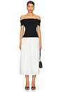 view 1 of 3 Darcy Mixed Media Off Shoulder Dress in Black & White