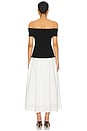 view 3 of 3 Darcy Mixed Media Off Shoulder Dress in Black & White