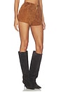 view 2 of 6 Odessa Genuine Suede Short in Saddle
