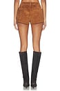 view 5 of 6 Odessa Genuine Suede Short in Saddle