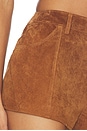 view 7 of 6 Odessa Genuine Suede Short in Saddle