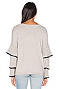 view 3 of 4 SUÉTER CON MANGA CON VOLANTES BOURBON STREET in Heather Grey