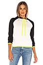 view 1 of 4 SWEAT À CAPUCHE KYOTO in Ivory & Neon Yellow