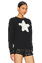 view 3 of 5 Stella Star Pullover Sweater in Black & Ivory