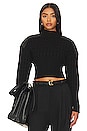 view 1 of 4 Khloe Cable Turtleneck Sweater in Black