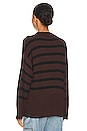 view 3 of 4 Briar Stripe Crew Neck Sweater in Brown