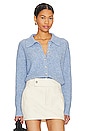 view 1 of 4 Mia Button Up Shirt Sweater in Blue