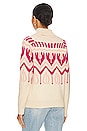 view 3 of 4 Violet Fair Isle Turtleneck Sweater in Pink Multi