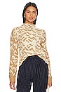 view 1 of 4 Lola Animal Turtleneck Sweater in Camel