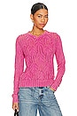 view 1 of 4 Delilah V-neck Sweater in Pink