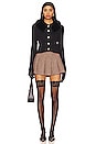 view 4 of 4 Delilah Faux Fur Collar Cardigan in Black