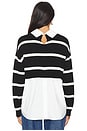 view 3 of 4 Tessa Crewneck Twofer in Black Stripe