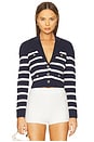view 1 of 4 Stripe Knit Blazer in Navy