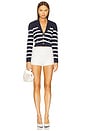 view 4 of 4 Stripe Knit Blazer in Navy
