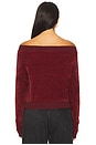 view 3 of 4 Eyelash Off Shoulder Sweater in Oxblood