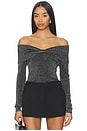view 1 of 5 Colette Ribbed Lurex Sweater in Black