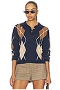 view 1 of 4 Astrid Argyle Twofer in Navy Combo