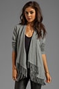 view 1 of 3 Casper Fringe Cardigan Wrap in Heather Grey