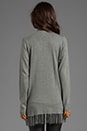 view 2 of 3 Casper Fringe Cardigan Wrap in Heather Grey