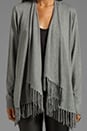 view 3 of 3 Casper Fringe Cardigan Wrap in Heather Grey