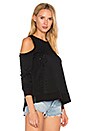view 3 of 6 Los Feliz Cold Shoulder Sweatshirt in Black