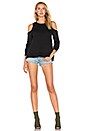 view 5 of 6 Los Feliz Cold Shoulder Sweatshirt in Black