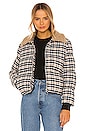 view 1 of 4 Guggenheim Puffer With Faux Fur Collar in Plaid Combo