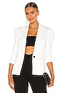 view 1 of 5 Linden Puff Sleeve Blazer in Solid White