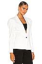 view 3 of 5 Linden Puff Sleeve Blazer in Solid White