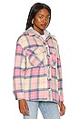 view 3 of 5 Ryder Plaid Dickie Shacket in Pink Plaid