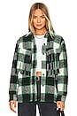 view 1 of 4 Johnnie Plaid Fringe Shacket in Green