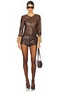 view 4 of 4 Nola Fur Cuff Lady Jacket in Chocolate