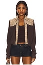 view 1 of 5 Halsey Jacket in Chocolate