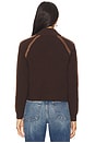 view 3 of 4 Atlas Raglan Zip Up Jacket in Chocolate