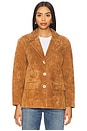 view 2 of 5 BLAZER BOYFRIEND DE CAMURÇA ATLAS in Camel