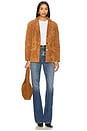 view 5 of 5 BLAZER BOYFRIEND DE CAMURÇA ATLAS in Camel