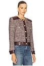 view 2 of 5 Billie Houndstooth Jacket in Burgundy Combo
