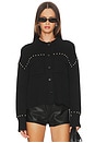 view 1 of 5 Jay Studded Sweater Jacket in Black