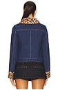 view 3 of 4 JAQUETA JEANS COM PELE GIA in Dk Denim
