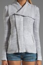 view 4 of 5 Chesapeake Biker Jacket en Grey/White in Grey & White