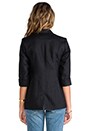 view 4 of 6 Durham Linen Elbow Sleeve Blazer in Black
