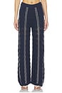 view 1 of 6 Amber Novelty Stitch Sweater Pant in Navy
