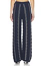 view 4 of 6 Amber Novelty Stitch Sweater Pant in Navy